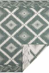 Rackhams Malibu Reversible Indoor-Outdoor Rug Diamond Design - Green - 160X230 cm - thumbnail 1
