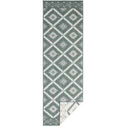 Rackhams Malibu Reversible Indoor-Outdoor Rug Diamond Design - Green - 160X230 cm - thumbnail 6