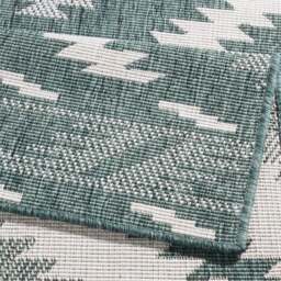 Rackhams Malibu Reversible Indoor-Outdoor Rug Diamond Design - Green - 160X230 cm - thumbnail 3