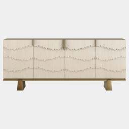 Rackhams Cliff Sideboard: Oak & Brass Detailing - thumbnail 1