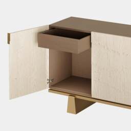 Rackhams Cliff Sideboard: Oak & Brass Detailing - thumbnail 2