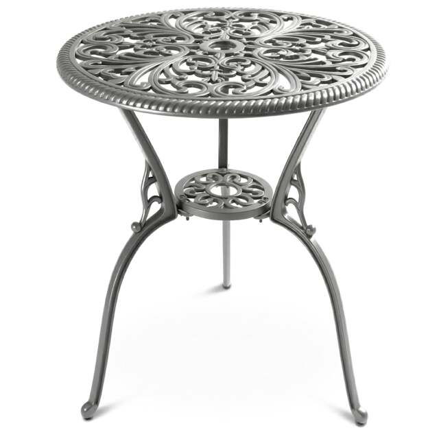 Rackhams BANGUI Grey Garden and Patio Cast Aluminium Bistro Table - image 1