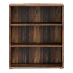 Rackhams Essential Low Wide 2 Shelf Bookcase in Vintage Oak - Vintage Oak - Wood - 1 - thumbnail 2