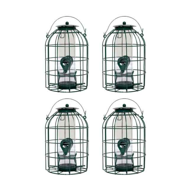Rackhams Pack of 4 Wild Bird Seed Feeder Cage with Squirrel Guard - image 1