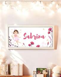Rackhams Personalised Fairy Wall Art Print for Girls - Framed & Whimsical - thumbnail 5