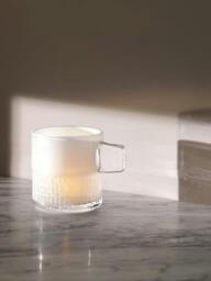 Rackhams LSA Glass Tealight Holder with Handle 9cm Milk White - 9cm - 1 - Glass - thumbnail 3