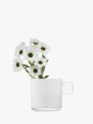 Rackhams LSA Glass Tealight Holder with Handle 9cm Milk White - 9cm - 1 - Glass - thumbnail 5