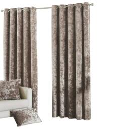 Rackhams Riva Paoletti Verona Eyelet Curtains - Oyster - 66 x 54in - Oyster - 100% Polyester - thumbnail 1