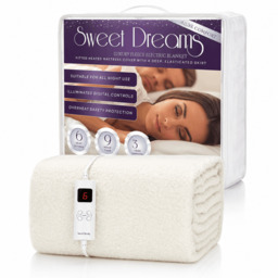 Rackhams Luxury Fleece Electric Blanket Single Size, Machine Washable Underblanket, Digital Control, Overheat Protection - thumbnail 1