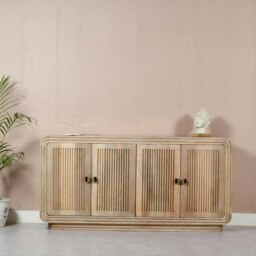 Rackhams Rayne Mango Wood 4 Doors Large Sideboard - Lacquered - Wood - 1 - thumbnail 6