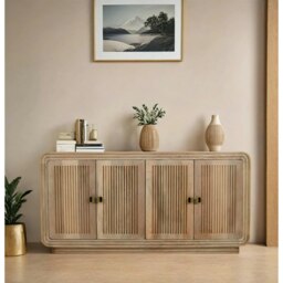 Rackhams Rayne Mango Wood 4 Doors Large Sideboard - Lacquered - Wood - 1 - thumbnail 1