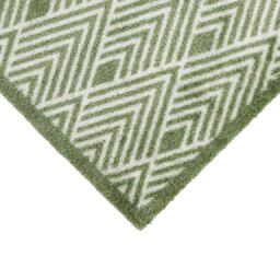 Rackhams Mega Mat Machine Washable Entrance Runner and Doormat Set, Green Geo - thumbnail 3