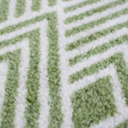 Rackhams Mega Mat Machine Washable Entrance Runner and Doormat Set, Green Geo - thumbnail 4