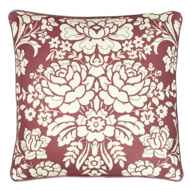 Rackhams Melrose Floral Cushion Cover - Mulberry - One Size - Mulberry - 100% Polyester - image 1