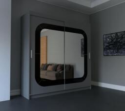 Rackhams Modern Bedroom Sliding Wardrobe - Ample Storage Space and Sleek Design comes in White and Grey and Width 150cm/180cm/203cm - 203 cm - White - thumbnail 5