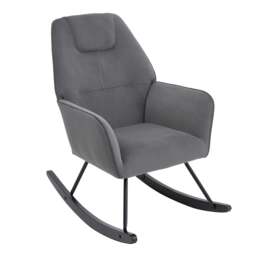 Rackhams Comfy Grey Nursery Rocking Chair - Grey - thumbnail 2