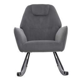 Rackhams Comfy Grey Nursery Rocking Chair - Grey - thumbnail 3