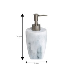 Rackhams Octavia White Marble & Chrome Liquid Soap Dispenser - thumbnail 2