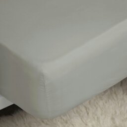 Rackhams 400 Thread Count Egyptian Cotton Extra Deep Fitted Sheet - Platinum - Platinum - Single - 100% Egyptian Cotton - thumbnail 3
