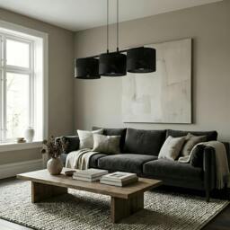 Rackhams KARBON Pendant Lamp 3 x E27 Black - thumbnail 2