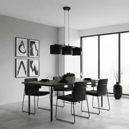 Rackhams KARBON Pendant Lamp 3 x E27 Black - thumbnail 4