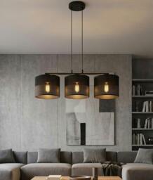 Rackhams KARBON Pendant Lamp 3 x E27 Black - thumbnail 3