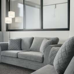 Rackhams Quilted Full Fabric Chenille Sofa Suite - Grey - thumbnail 5