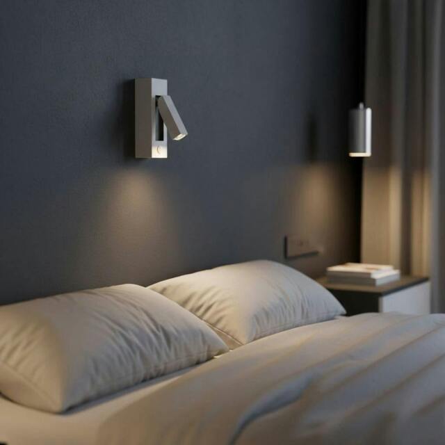 Rackhams 3 Watt LED White Wall Mounted Reading Light - image 1