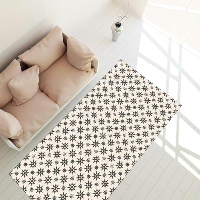 Rackhams WFM6122 - Alabaster and Pebble Granada Heritage Tiles Rug Mat 120cm x 60 cm - image 1