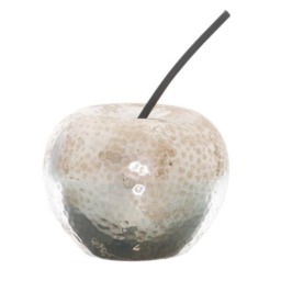 Rackhams Apple Ornament - Silver - 16cm x 15cm x 15cm - Silver - 100% Mixed