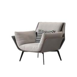 Rackhams Genevieve Armchair, Leather - Brown - thumbnail 5