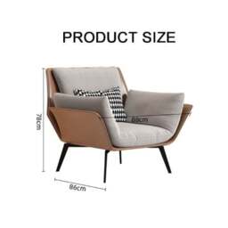 Rackhams Genevieve Armchair, Leather - Brown - thumbnail 6