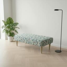 Rackhams Handcrafted UK Seating Bench – Durable Upholstered Designer Bench for Living Room -  40 x 40 Inches (102 x 102cm) - thumbnail 2