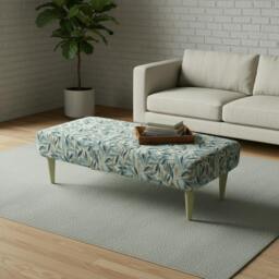 Rackhams Handcrafted UK Seating Bench – Durable Upholstered Designer Bench for Living Room -  40 x 40 Inches (102 x 102cm) - thumbnail 4