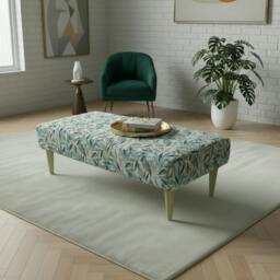 Rackhams Handcrafted UK Seating Bench – Durable Upholstered Designer Bench for Living Room -  40 x 40 Inches (102 x 102cm) - thumbnail 6