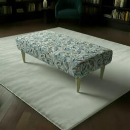 Rackhams Handcrafted UK Seating Bench – Durable Upholstered Designer Bench for Living Room -  40 x 40 Inches (102 x 102cm) - thumbnail 1