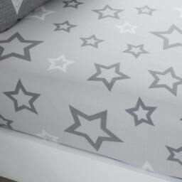 Rackhams Kids Sheet Set - Superstar - Grey - Double (135cm x 190cm) + 25cm Deep - thumbnail 2