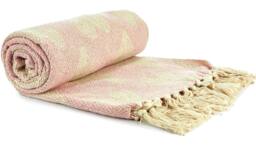 Rackhams Heart Recycled Cotton Throw - Blush - 127x152cm - thumbnail 2