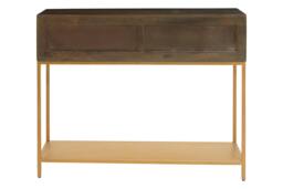 Rackhams Patna Finish Mango Wood Console Table with Drawers - thumbnail 2