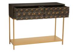 Rackhams Patna Finish Mango Wood Console Table with Drawers - thumbnail 4