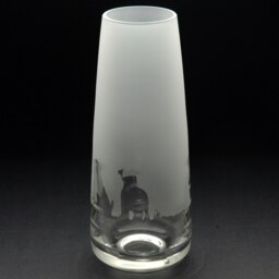 Rackhams Schnauzer Dog Glass Bud Vase - Hand Etched/Engraved Gift - thumbnail 3