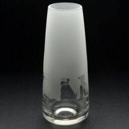 Rackhams Schnauzer Dog Glass Bud Vase - Hand Etched/Engraved Gift - thumbnail 2