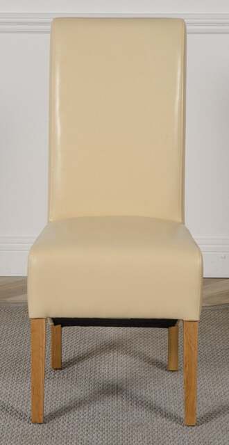 Rackhams Montana Leather Dining Chair - Cream - 1