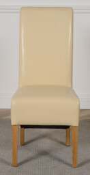 Rackhams Montana Leather Dining Chair - Cream - 1 - thumbnail 2