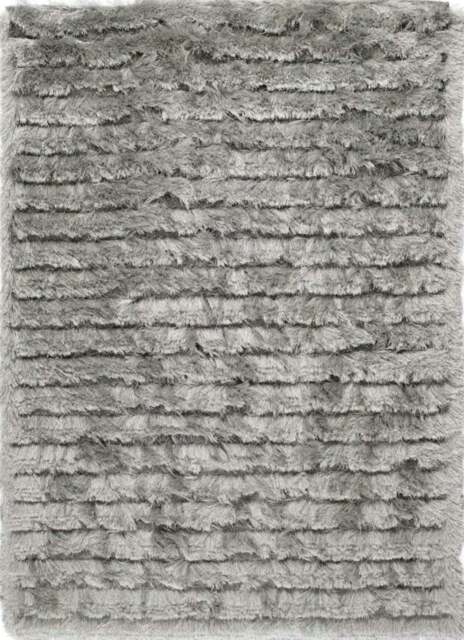 Rackhams Carved Glamour Silver Grey Shaggy Rug - 160X230 cm - image 1