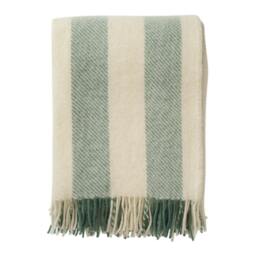 Rackhams Misty Green Brushed Wool Stripe Throw - thumbnail 3