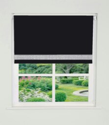 Rackhams Black Straight Diamante Edge Border Roller Blind - 115cm - thumbnail 3