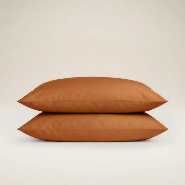 Rackhams Sateen Pillowcase Pair - Terracotta - Standard 50x75cm - image 1