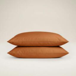 Rackhams Sateen Pillowcase Pair - Terracotta - Standard 50x75cm