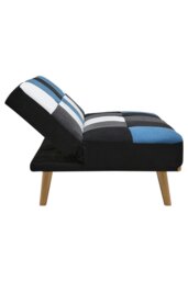 Rackhams 2-Seater Blue Checkered Sofa Bed - Blue - thumbnail 5